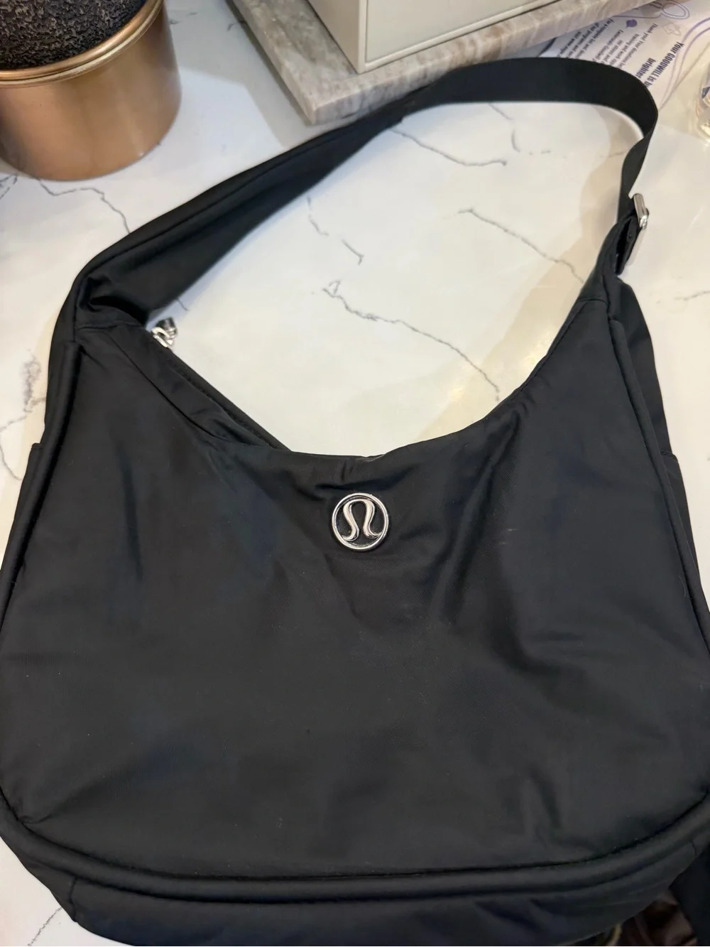 lululemon athletica Black Crescent Hobo Shoulder Bag